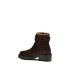Valentino Garavani Brown Calf Leather Bos Taurus Ankle Boots Valentino Garavani