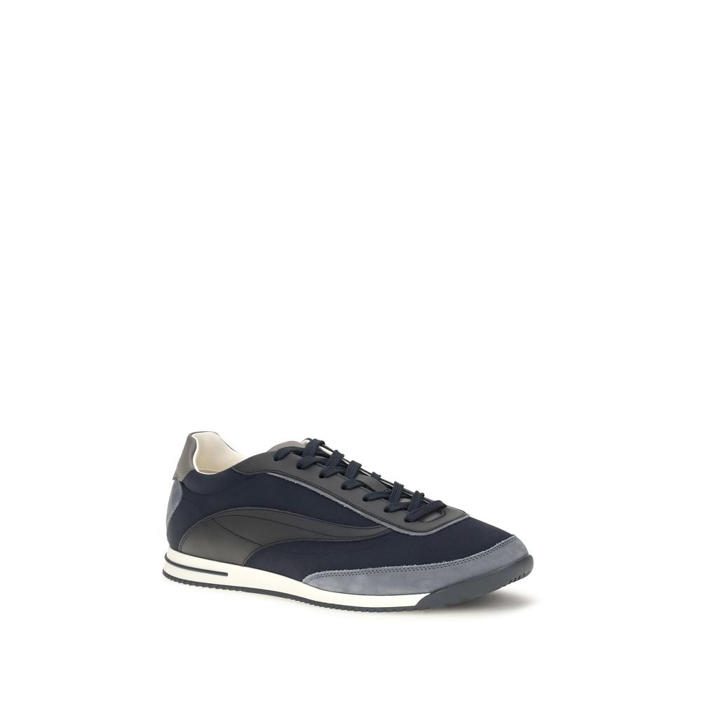 Brunello Cucinelli Blue Suede Leather Athletic Sneakers Brunello Cucinelli