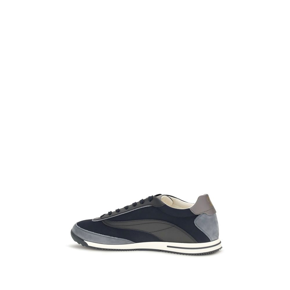 Brunello Cucinelli Blue Suede Leather Athletic Sneakers Brunello Cucinelli