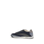 Brunello Cucinelli Blue Suede Leather Athletic Sneakers Brunello Cucinelli