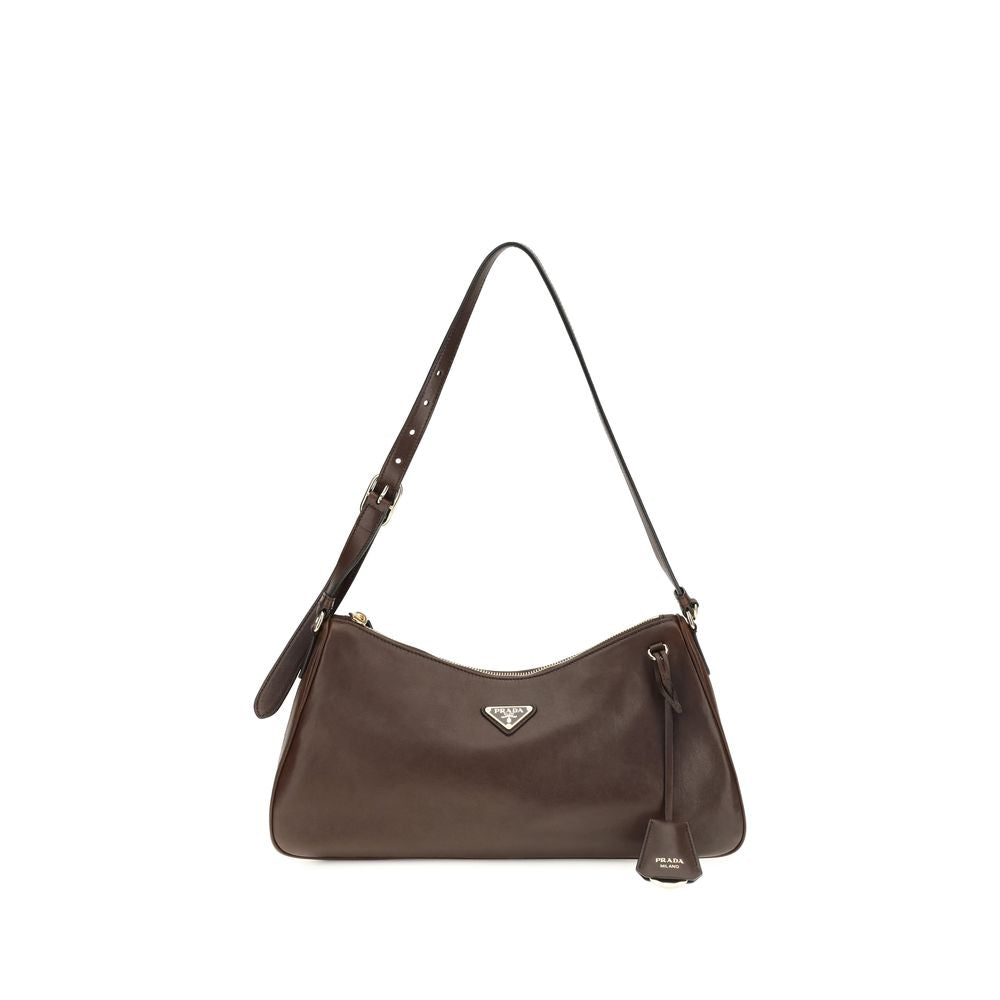 Prada Brown Calf Leather Bos Taurus Shoulder Bag Prada