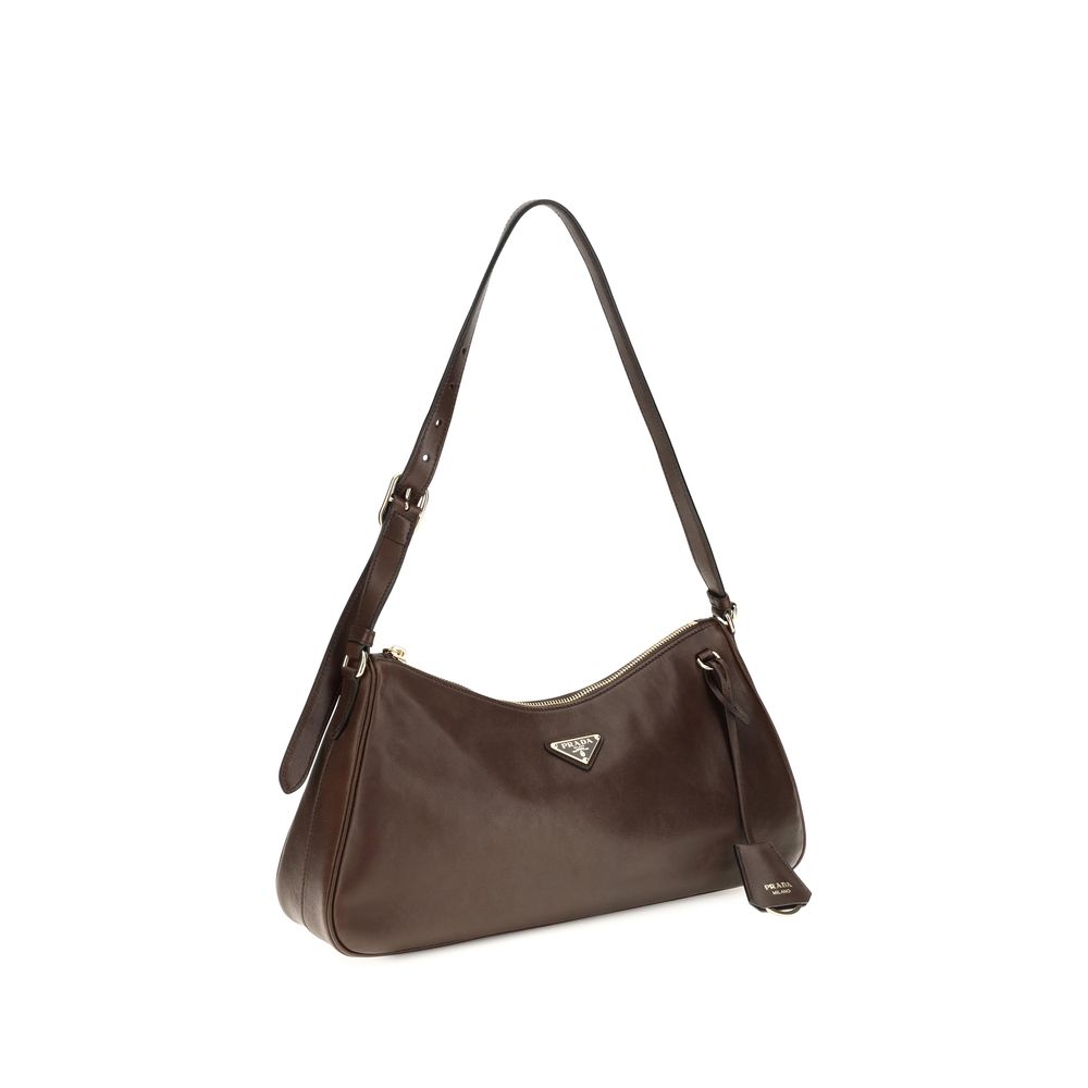 Prada Brown Calf Leather Bos Taurus Shoulder Bag Prada