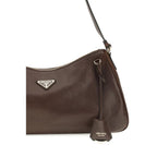 Prada Brown Calf Leather Bos Taurus Shoulder Bag Prada