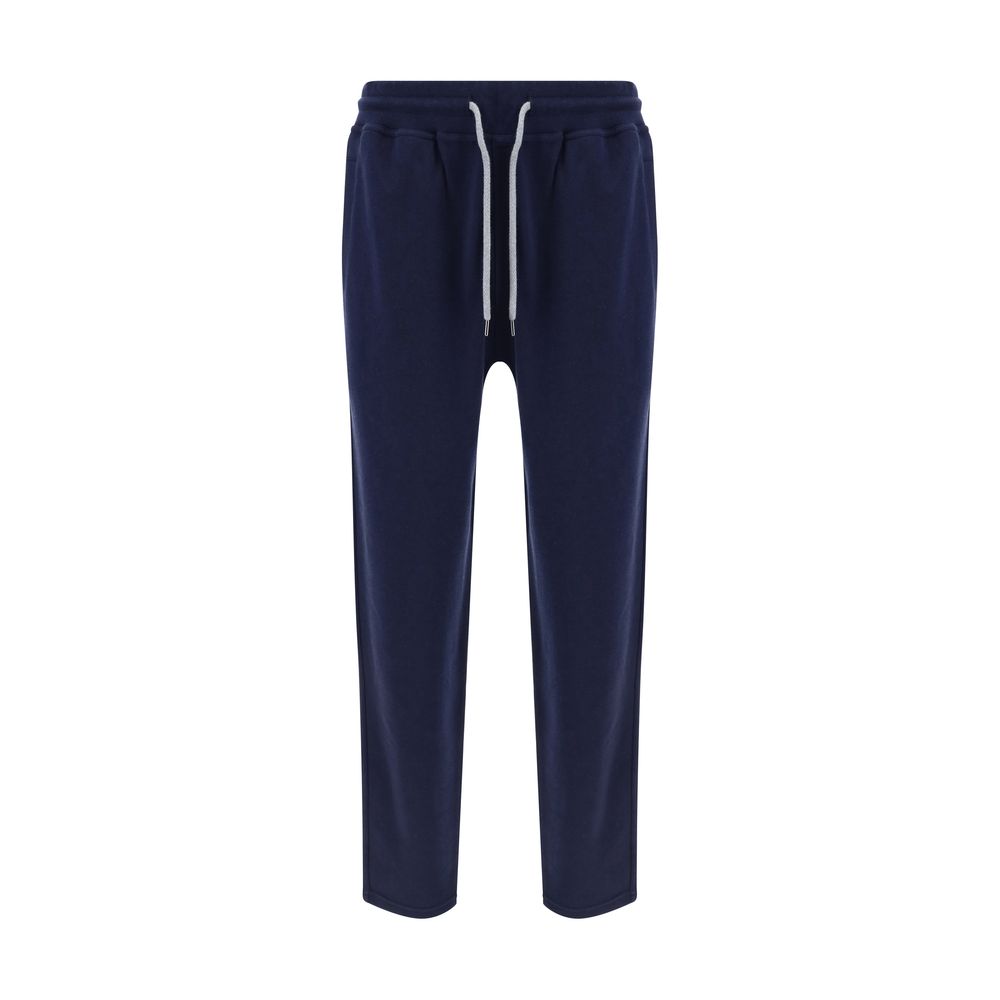 Brunello Cucinelli Blue Cotton Joggers Workout Pants