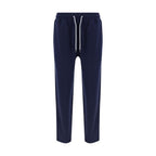 Brunello Cucinelli Blue Cotton Joggers Workout Pants
