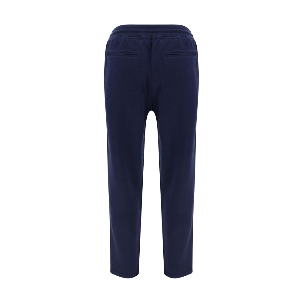 Brunello Cucinelli Blue Cotton Joggers Workout Pants