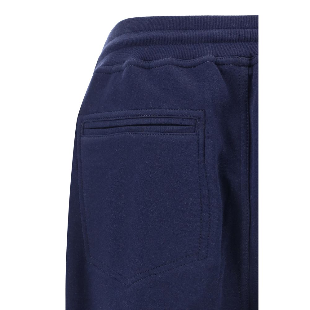 Brunello Cucinelli Blue Cotton Joggers Workout Pants