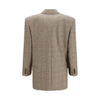 Saint Laurent Beige Wool Oves Aries Blazer