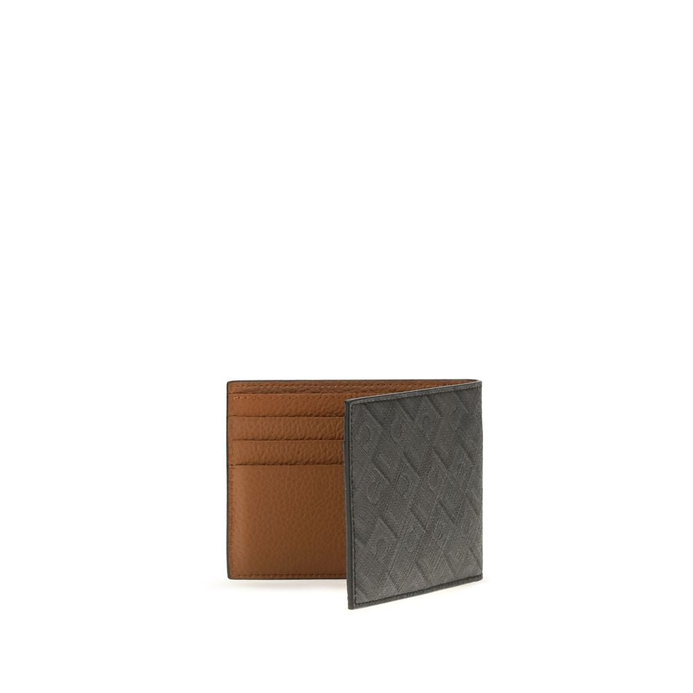 Ferragamo Gray Calf Leather Bos Taurus Wallet Ferragamo