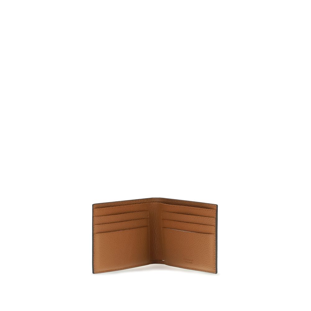 Ferragamo Gray Calf Leather Bos Taurus Wallet Ferragamo