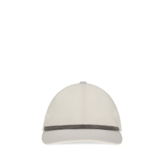Brunello Cucinelli White Cotton Cap Baseball Hat Brunello Cucinelli