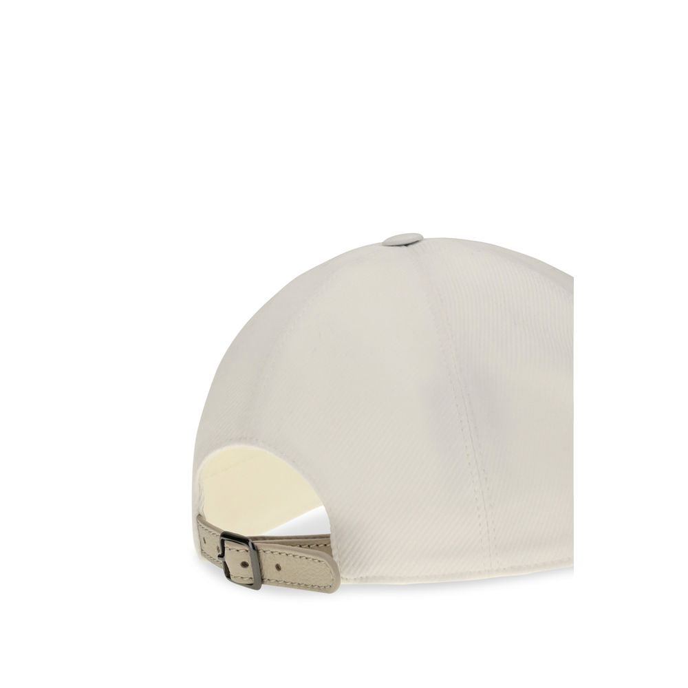 Brunello Cucinelli White Cotton Cap (Baseball Hat) - Eljoys Fashion 