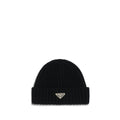Prada Black Wool Oves Aries Beanie Prada