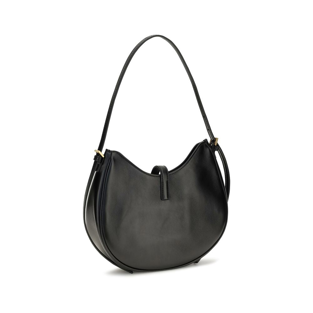 Versace Black Calf Leather Bos Taurus Shoulder Bag Versace