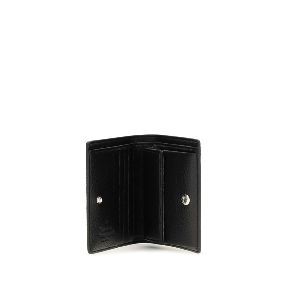 Vivienne Westwood Black Calf Leather Bos Taurus Wallet