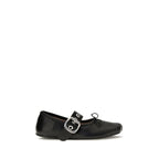 Vivienne Westwood Black Calf Leather Bos Taurus Ballet Flats Vivienne Westwood
