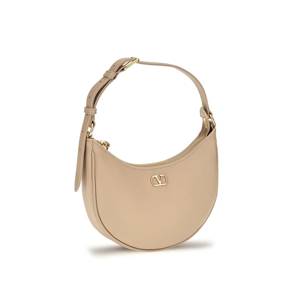 Valentino Garavani Beige Calf Leather Bos Taurus Shoulder Bag Valentino Garavani