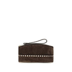 Valentino Garavani Brown Suede Leather Handbag Valentino Garavani