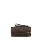 Valentino Garavani Brown Suede Leather Handbag Valentino Garavani
