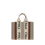 Chloé Brown Linen Handbag Chloé