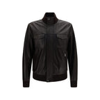 Dolce & Gabbana Brown Lamb Ovis Aries Aries Leather Jacket Dolce & Gabbana