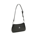 Vivienne Westwood Black Calf Leather Bos Taurus Shoulder Bag Vivienne Westwood