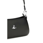 Vivienne Westwood Black Calf Leather Bos Taurus Shoulder Bag Vivienne Westwood