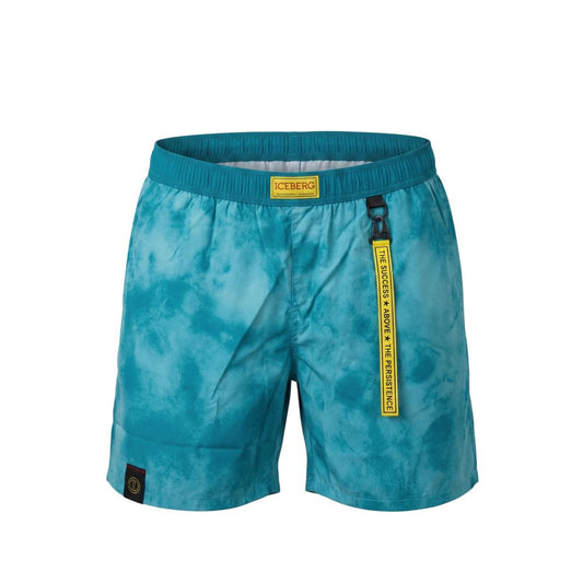 Iceberg Light Blue Polyester Men Swim Short Iceberg