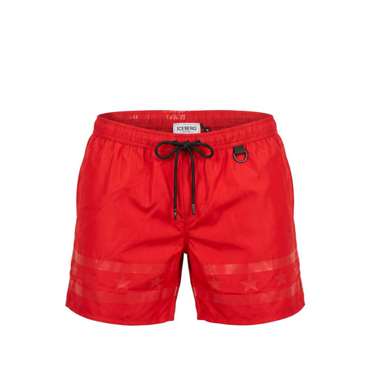 Iceberg Red Polyester Men Swim Short Iceberg