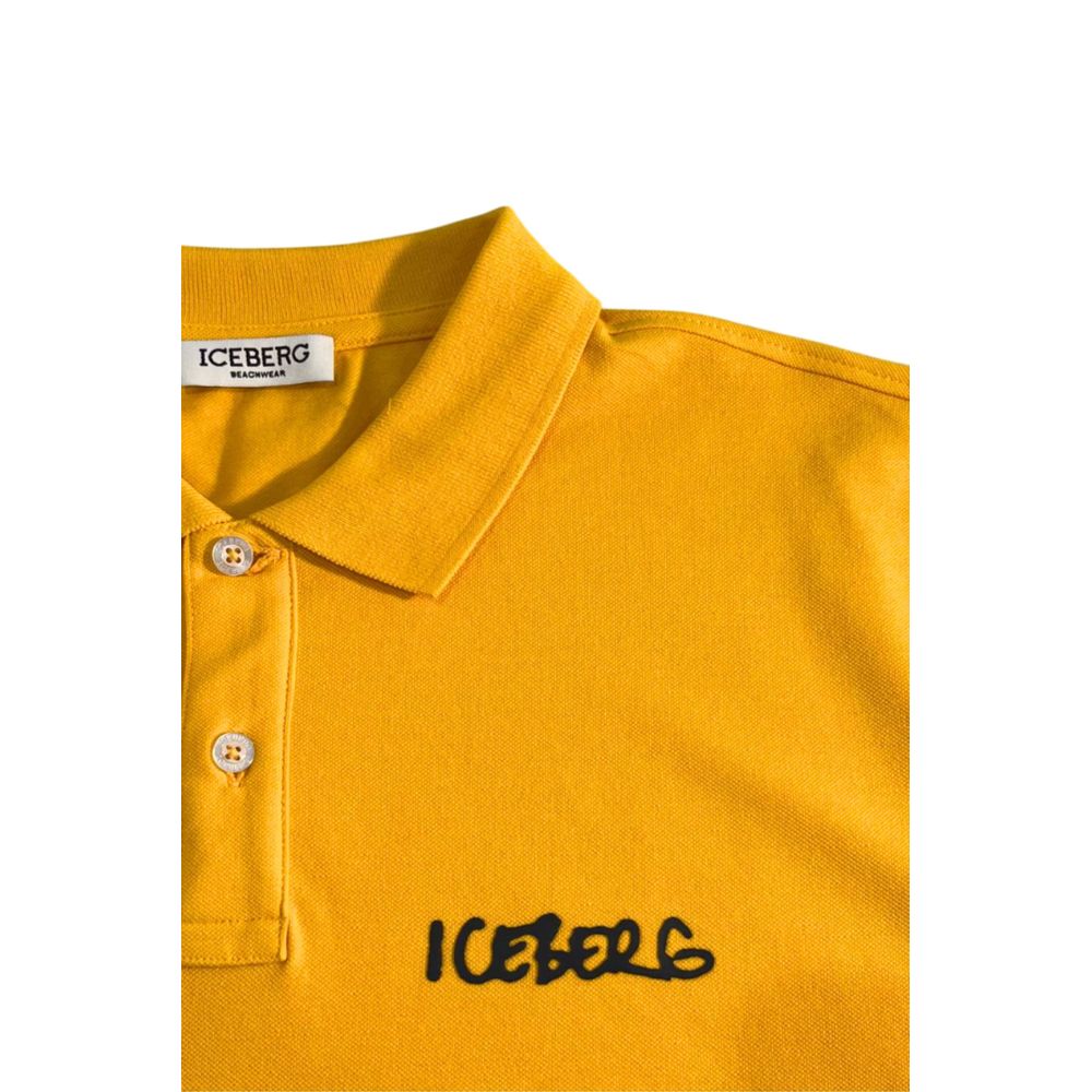 Iceberg Yellow Cotton Men Polo Shirt - Eljoys Fashion 