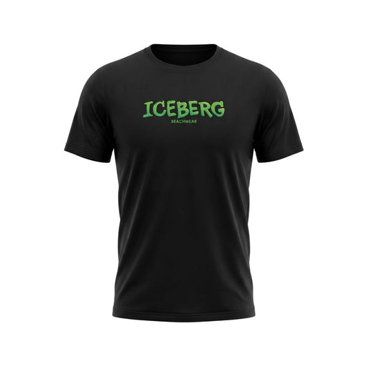 Iceberg Black Cotton Men T-Shirt Iceberg