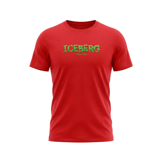 Iceberg Red Cotton Men T-Shirt Iceberg