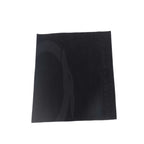 Black cotton Trussardi Beachwear men's beach towel with the Trussardi logo and stylish striped design for beach and pool use.