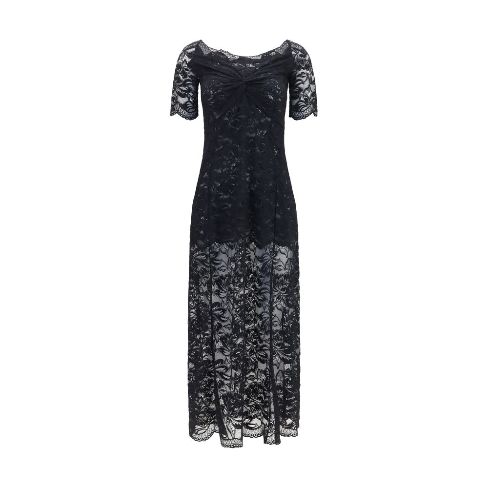 Rabanne Black Polyamide Long Dress Rabanne