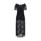 Rabanne Black Polyamide Long Dress Rabanne