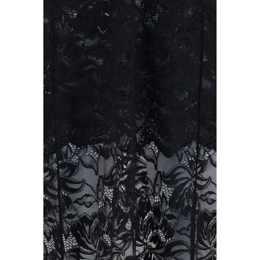 Rabanne Black Polyamide Long Dress Rabanne