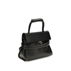 Moschino Black Calf Leather Bos Taurus Shoulder Bag Moschino