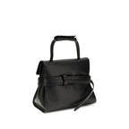 Moschino Black Calf Leather Bos Taurus Shoulder Bag Moschino
