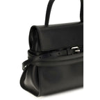 Moschino Black Calf Leather Bos Taurus Shoulder Bag Moschino