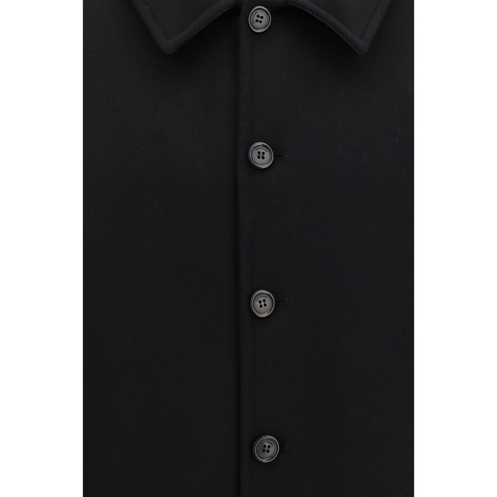 Ferragamo Black Wool Oves Aries Biker Jacket Ferragamo