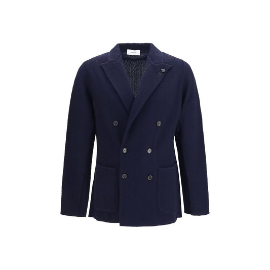 Lardini Blue Wool Oves Aries Blazer Lardini