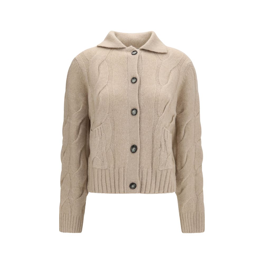 Allude Beige Cashmere Cardigan - Eljoys Fashion 