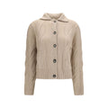 Allude Beige Cashmere Cardigan - Eljoys Fashion 