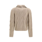 Allude Beige Cashmere Cardigan - Eljoys Fashion 