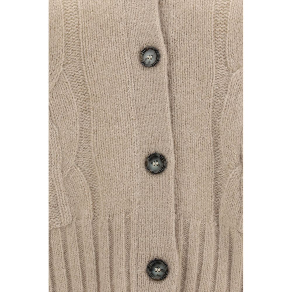 Allude Beige Cashmere Cardigan - Eljoys Fashion 