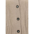 Allude Beige Cashmere Cardigan - Eljoys Fashion 
