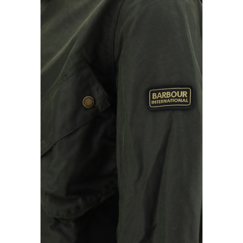 Barbour International Bicolor Cotton Full-Length Jacket