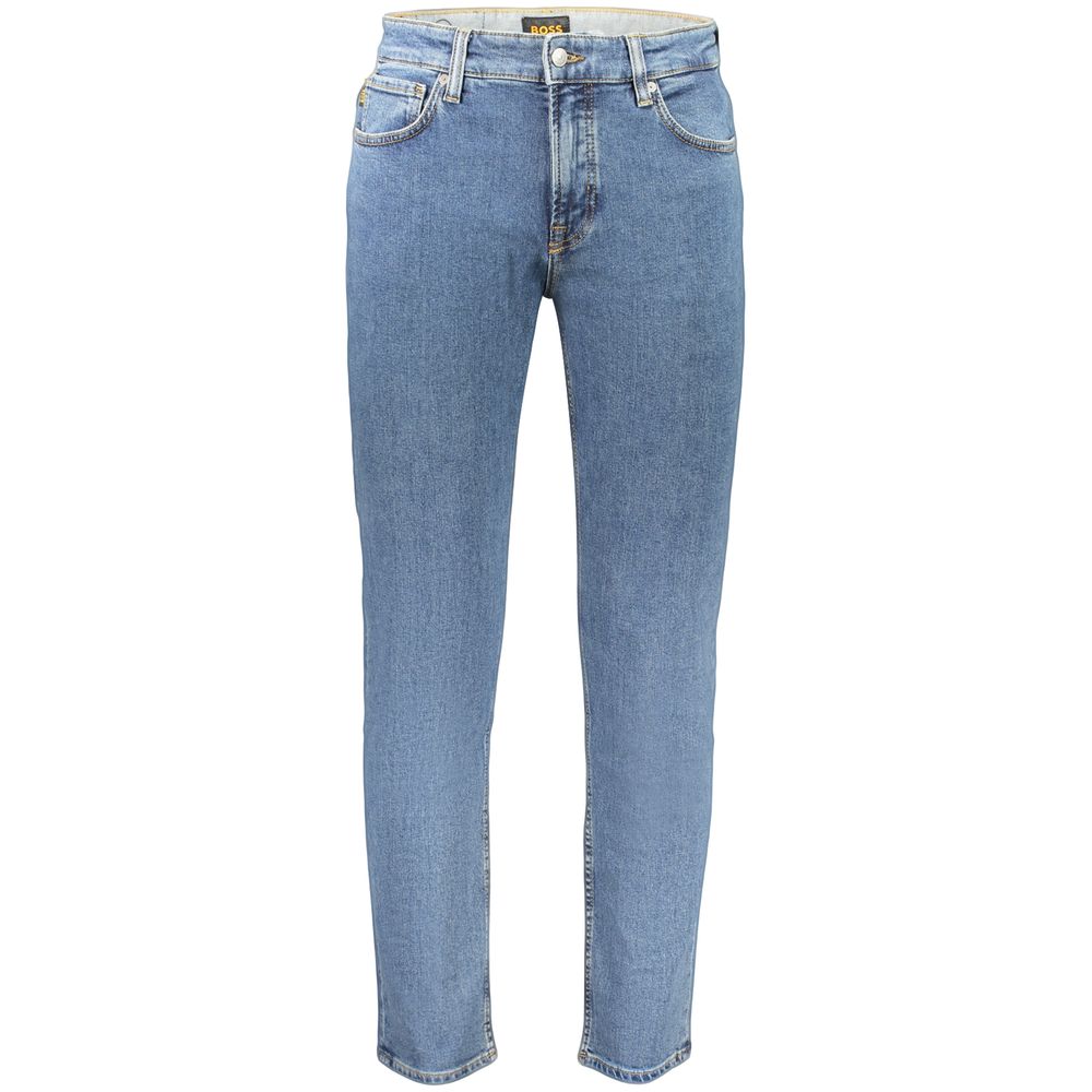 Hugo Boss Blue Cotton Men's Jean - Eljoys Fashion 