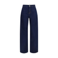 Max Mara Blue Cotton Relaxed Fit Jeans