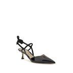 Fendi Black Calf Leather Bos Taurus Pumps - Eljoys Fashion 